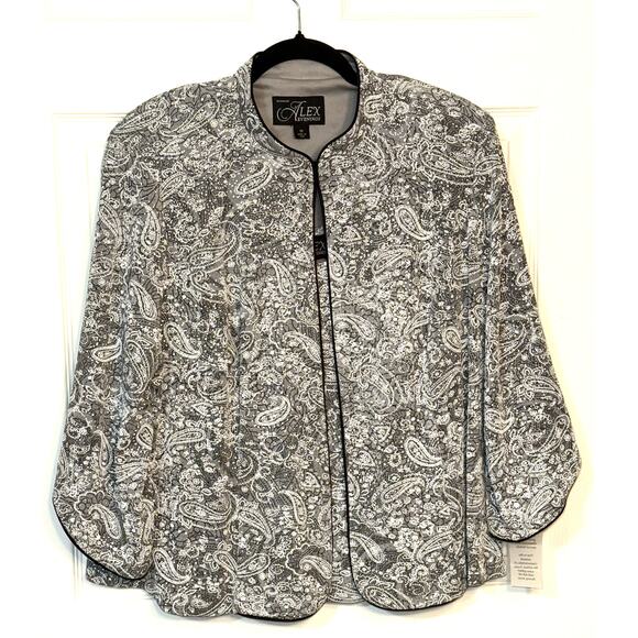 Alex Evenings Jackets & Blazers - Alex Evenings 2-piece Jacket & Tank Set Women’s Silver Shimmer Stretch Size 1X